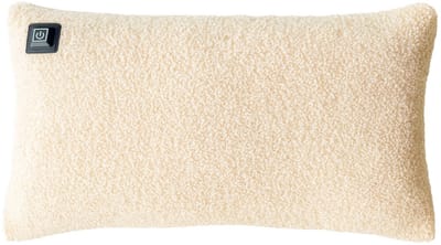 Warmpi Warmtekussen Teddy Off-White – 50x30 cm – Elektrisch Verwarmd Ergonomisch Kussen – Inclusief 10.000 mAh Powerbank – 2 Infrarood Warmtepanelen – 3 Warmtestanden tot +/- 60°C