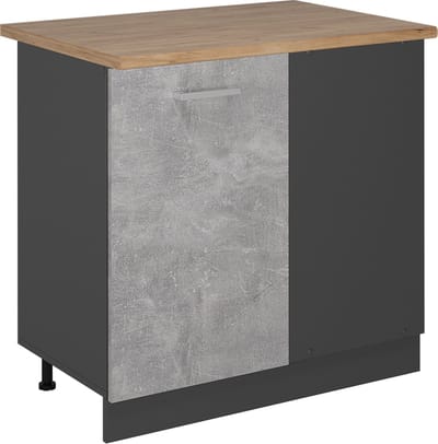 Vicco R-Line Hoekkast – 86 cm, WB Eik Beton