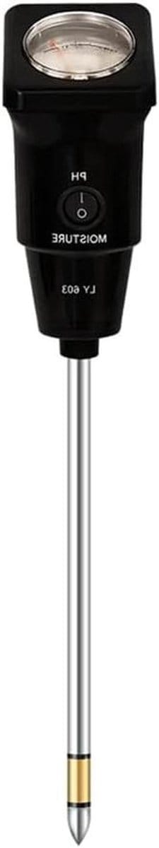 Bodem pH-meter - Vochtmeter - Plantenverzorging - Geen batterij nodig - 39 cm - Zilver