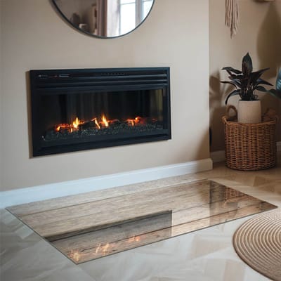 Coloray Vloerplaat Houtkachel - Plaat onder Houtkachel - 120 cm x 80 cm - Kachel Onderplaat - Beige Vloerplaat Kachel - Verwarmingsaccessoires - Onderplaat Kachel - Houtkachel Vloerplaat - Vloerplaat Voor Kachel