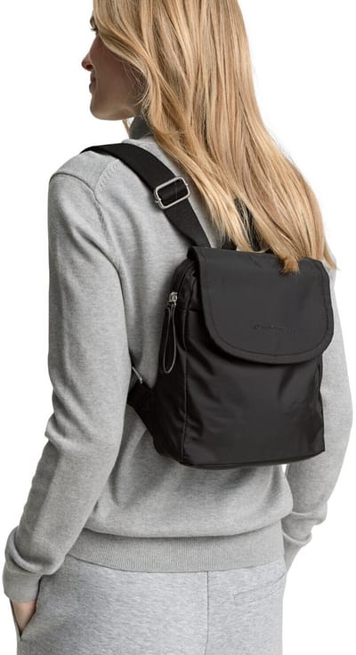 Tom Tailor - TTSANSA M stadsrugzak met klep - Maat ONESIZE - schwarz / black