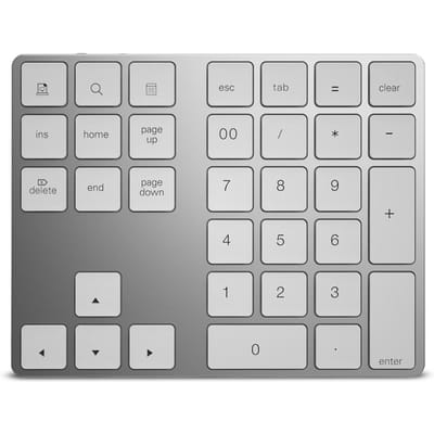 Tastiera numeriek draadloos in aluminium 34 tasti tastiera BT Tastiera zilver