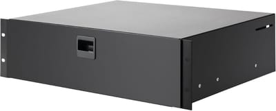 Racklade 3HE - Opberglade - Apparatuur Opslag - 2/3 Uitschuifbaar - 19 Inch - Zwart