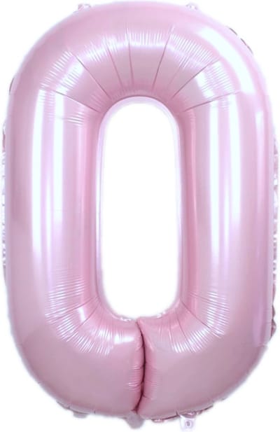 Folie Ballon Cijfer 0 Jaar Roze 70Cm Verjaardag Folieballon Met Rietje