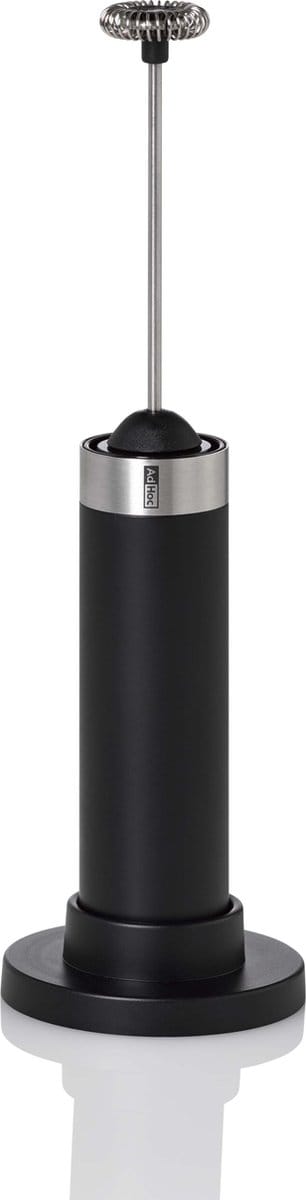 AdHoc Rapido Elektrische Melkopschuimer – Zwart – RVS Garde – Batterijgevoed – Compact & Krachtig – 12.000 rpm