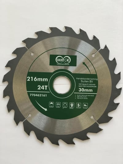 Suilen Zaagblad voor hout 216 mm 24 Tanden Asgat 30 mm