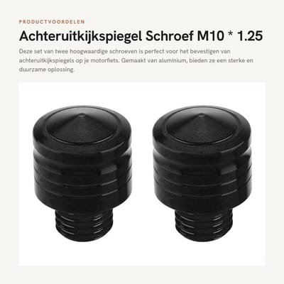 Dailygoods- Achteruitkijkspiegel Universele Motorfiets - Aluminiumlegering - Adapterbouten - CNC Gravure - Lichtgewicht - Eenvoudig te installeren - Motorfietsaccessoires