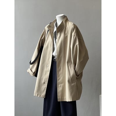 Dames Lange Windjack Jas Lente Herfst Winter Mode Casual Met Capuchon Rits Slank Los Trenchcoat Buiten kleding L kaki