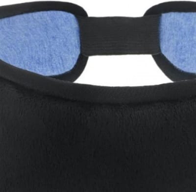 Slaap Oogmasker - Muziek Oogmasker - Ontspannen Slapen - Draadloze Bluetooth 5.0 - 45x15x13cm - Zwart