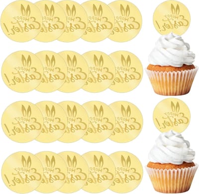 Dailygoods - Gouden Paas Cupcake Toppers (20 Stuks)