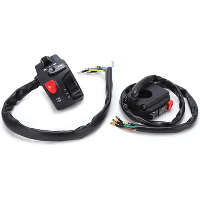 7 8 inch Stuur Schakelaar 12V Motor Koplamp Mistlamp AAN UIT Bediening Waterdicht Vervanging voor Yamaha SR400 black
