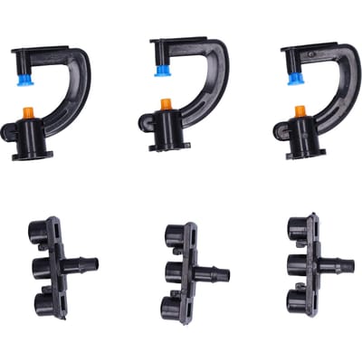 20Sets G-Type Refractieve Mistsproeikop Irrigatiesproeikop voor Tuin Kas black