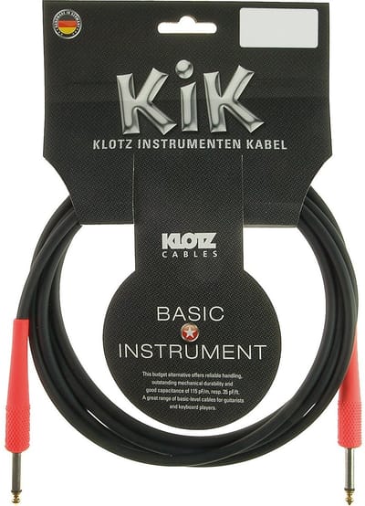 Klotz KIKC4.5PP3 jack 2p - jack 2p 4.5 meter instrumentenkabel