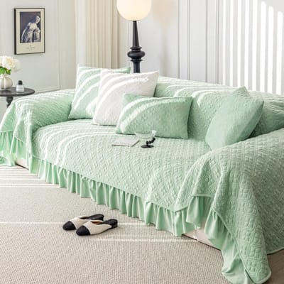 Crème Stijl Woonkamer Bank Handdoek Verdikt Kristal Fluweel Anti-kattenkrab Bankhoes All-inclusive Nieuwe Stijl 160+17*130cm