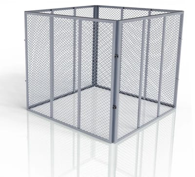 Metalen compostbak / Tuincompostbak / Bladkorf - Tuinafval - 800L - Zilver