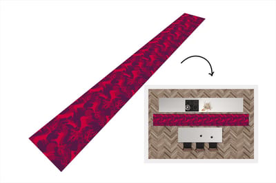 Keukenloper - Keukenmat - Hert - Patroon - Kleuren - 400x50 cm - Keuken vloerkleed