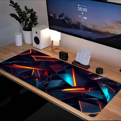 Bureau Onderlegger XXL 80x30 cm – Grote Muismat – Antislip – Waterbestendig – Modern Abstract Design – Voor Bureau, Werk en Gaming – Talino