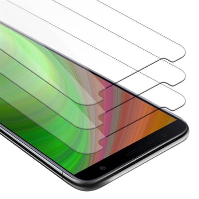 Cadorabo 3x Screenprotector geschikt voor Samsung Galaxy J4 PLUS - Beschermende Pantser Film in KRISTALHELDER - Getemperd (Tempered) Display beschermend glas in 9H hardheid met 3D Touch