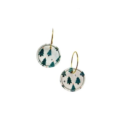 2 Love it Kerstboom - Oorbellen - Oorhangers - Polymeerklei - Lichtgewicht - 4 x 2.5 cm