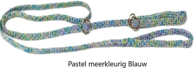 Chikko Quality - Vanglijn met Dubbele Stop - Pastel meerkleurig blauw - 165cmx10mm