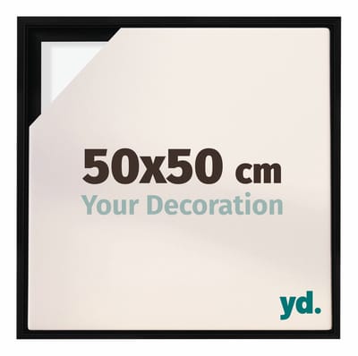 Your Decoration - Baklijst 50x50 cm - Zwart Mat - Baklijst voor Canvas - MDF - Lyon