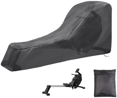 Stofhoes voor fitnessapparatuur – Hoes voor roeimachine – Stofdicht – Beschermhoes – Waterdicht & zonbestendig – 210D – Zwart – Afmetingen: 95" (L) x 24" (B) x 40" (H).