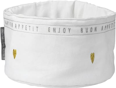 Broodmand 25 cm met Gouden Harten - Romantische Ontbijtaccessoire