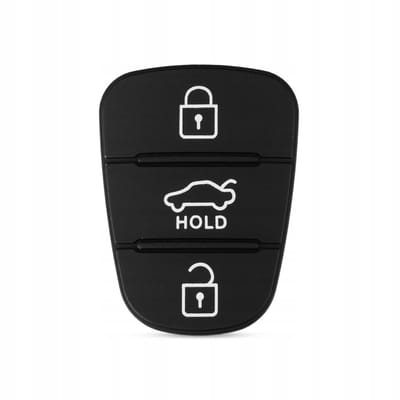 Universeel - Rubber Knoppenset (3 Knoppen) - Zwart - Voor Hyundai & KIA - Vervanging
