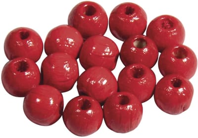 Rayher hobby kralen van hout - rood - Dia 6 mm - 115x stuks - DIY sieraden maken - Kralen rijgen