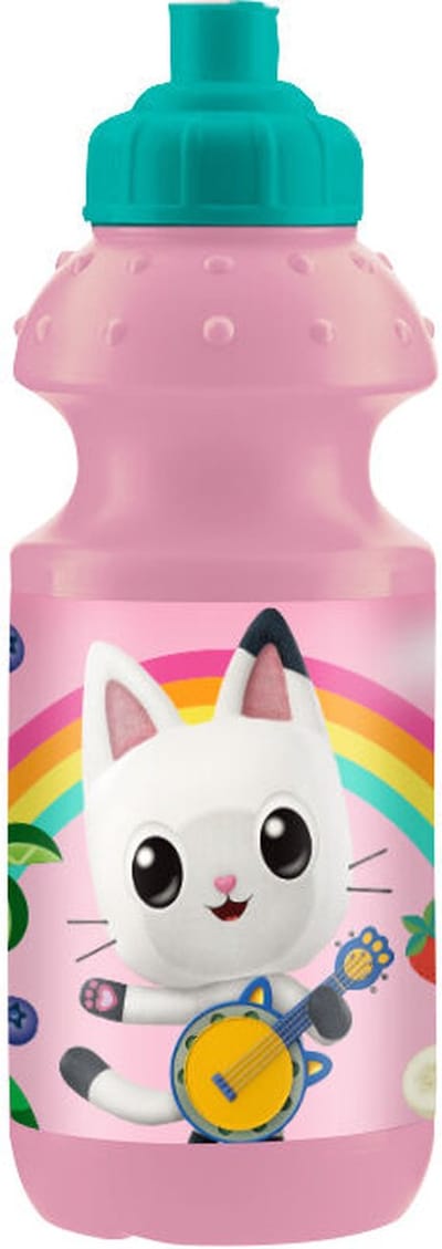 Gabby`s dollhouse Sportfles - Drinkfles - Geel - 350 ml. - Schoolfles - Poppenhuis