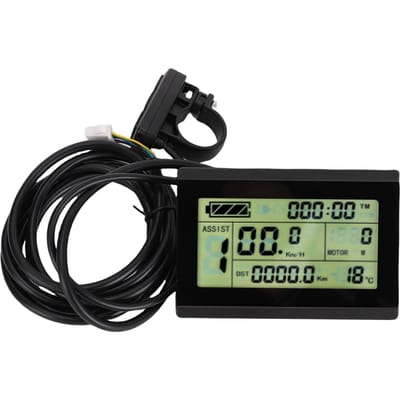 Mountainbike Display Meter Kleurenscherm Fiets Bedieningspaneel voor Elektrische Fietsen Scooters SM Connector black