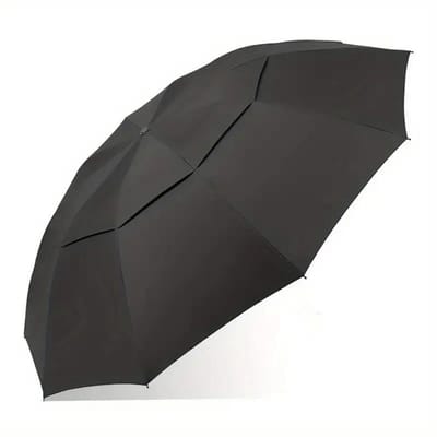 Nivard Moderne Golf Paraplu - Stormparaplu - Opvouwbaar - Windproof - Stormproef - UV Bescherming - Umbrella - Draagbaar - Zwart