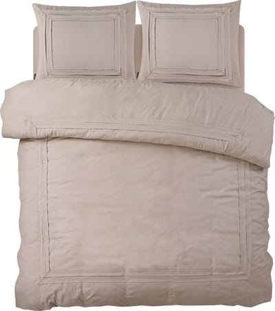 Sleeptime Tailored Dekbedovertrek - 200X200/220 + 2 x kussenslopen 60x70 - Taupe