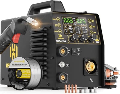 MIG lasapparaat - Lasapparaat MIG TIG - Metaalverbindingen maken - 6-in-1 Synergetische controle - 250A - Zwart