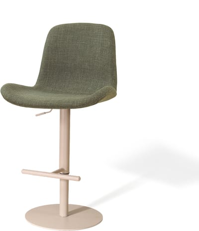 Nolon Niva-Fé Draaibare Tulp Barkruk Forestgroen - Verstelbaar - Beige Onderstel - Scandinavisch - Stoffen - Barstoel