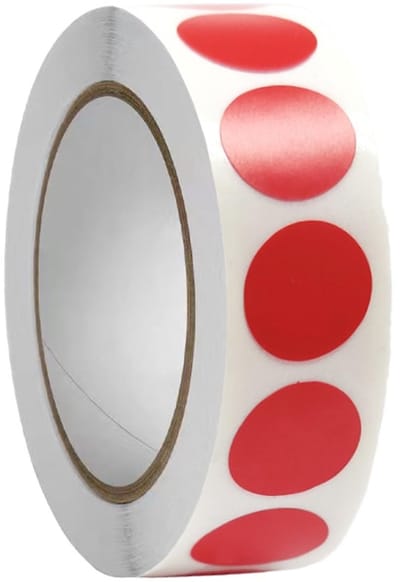Dailygoods- Ronde Stickers 1000 stuks - Zelfklevende Etiketten - Markeringspunten - Kleefpunten - Ronde Plakpunten - Diameter 13 mm - Papiermateriaal
