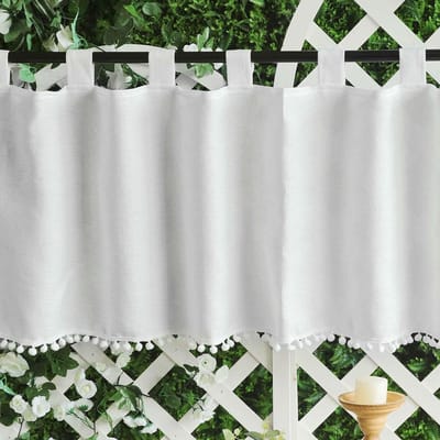 SnelShoppen - Keuken Gordijnen Dikke Garens Half Gordijn Polyester Raam Short Gordijnen Voor Badkamer Kelder Woonkamer Café 60 x 100 cm