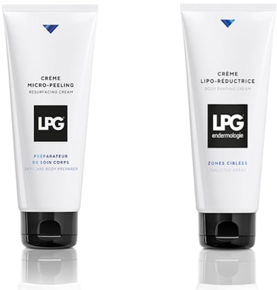 LPG - Endermologie - huidverzorging - micro-peeling vernieuwende gel + body shaping cream - combipack - 2x200 ml