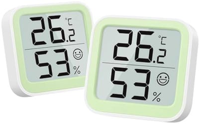 Mini Hygrometer en Temperatuursensor voor Binnen - Vochtigheid Meter met Comfortdisplay voor Babykamer