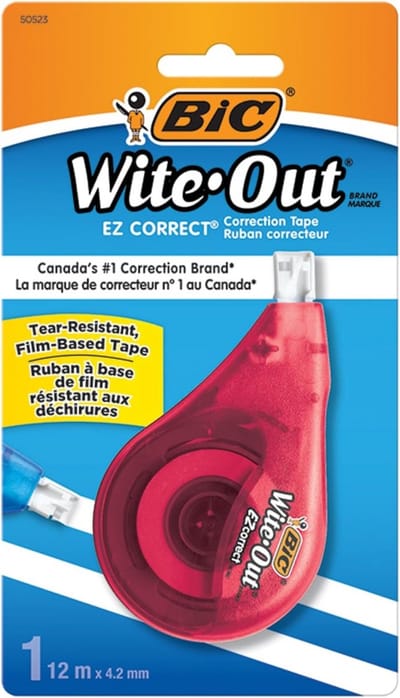 Correctietape XL - Breed en Extra Lang - Direct Overschrijfbaar
