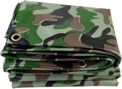 Dekzeil Waterdicht - Beschermhoes Tarp - Universele Bescherming - Heavy Duty PVC - 3x5 Meter - Camouflage
