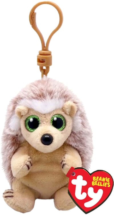TY Beanie Babies Bellies Clip Knuffel Egel Bumper 10 cm