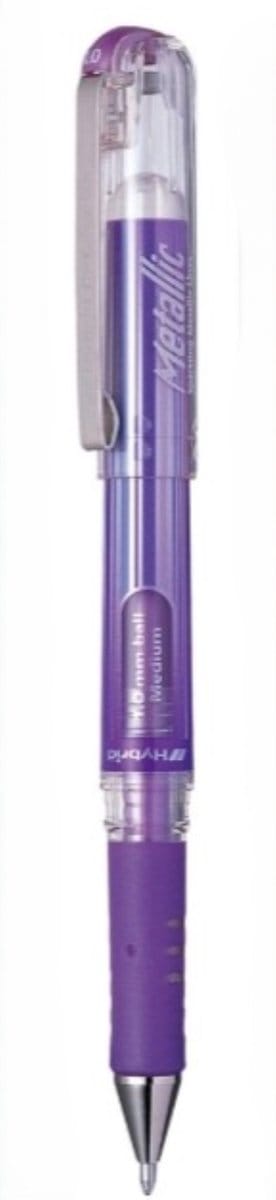 Pentel - Hybrid Gelpen Matallic - paars - medium