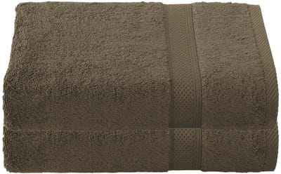 De Witte Lietaer Badhanddoek Stephanie Falcon - Set 2 stuks - 70 x 140 cm - Bruin - Katoen
