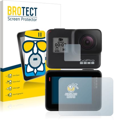 BROTECT - Screenprotector voor GoPro Hero 7 Black - Folie Beschermfolie Beschermglas matte
