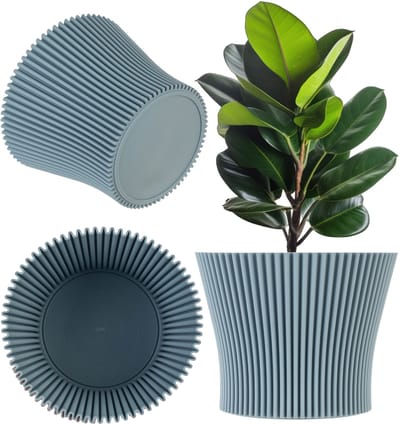 KADAX Kleine kunststof plantenpot voor vetplanten en kruiden, moderne bloempot voor binnen en buiten (mintgroen, 11,5 cm)