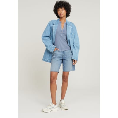 G-Star Viktoria Bermuda Short Raw Edge Sun Faded Blue Cape Maat: W26 | Korte Broeken Outlet | Dames | Blauw