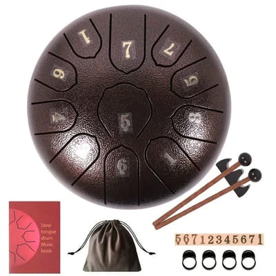 Livano Handpan - Tongue Drum - Steel - Regen - Klankschaal - Brons