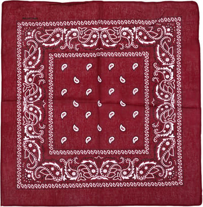 Klassieke Vierkante Sjaal met Traditioneel Bandanamotief (55x55cm) - Rood