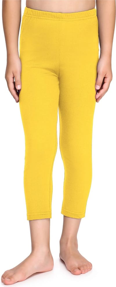 Merry Style Meisjes Leggings - Sport - Vrijetijdsbroek - Capri - Katoen - MS-MS10-226-LE - Geel - 110